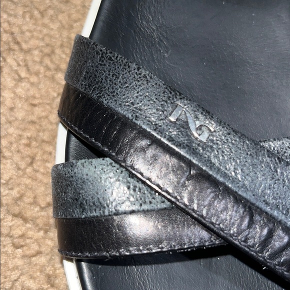 NERO GIARDINI Platform Strappy Leather Sandal Black White 38 / 8 - Picture 8 of 12